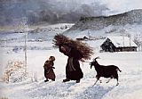 Woman Canvas Paintings - Poor Woman of the Village
